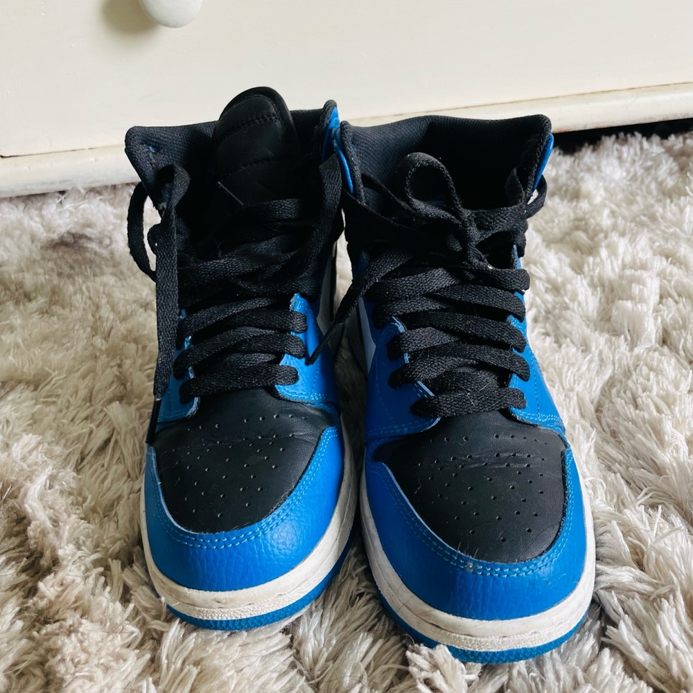 RARE 2016 Nike Air Jordan 1 Retro High OG GS SZ 5Y Soar Blue - Picture 5 of 7